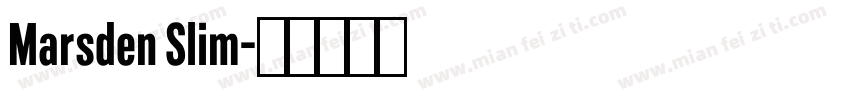 Marsden Slim字体转换